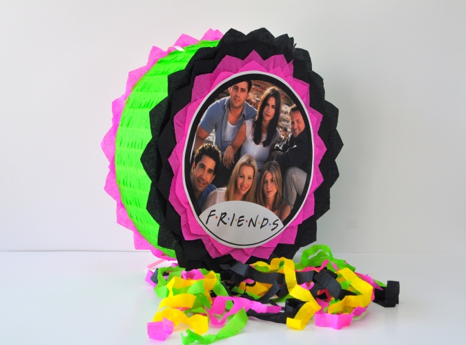 Пинята Приятели, две лица 40х40 см