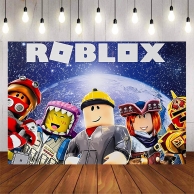 Винил за фон /декорация/ на рожден ден, Роблокс, размер 100х70см