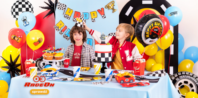 Банер гирлянд Спортни коли, Happy Birthday, 2,20 м /Pp/