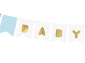 Банер гирлянд за Бебе Момче с надпис Baby Boy, 1,60 м