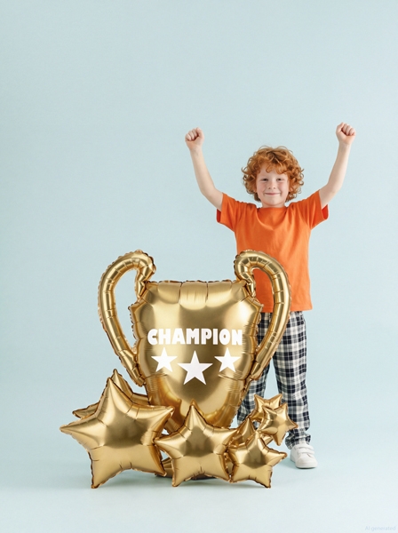 Фолиев стоящ балон Футболна купа със звезди Champion, 87см /Pd/