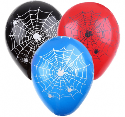 Комплект 5 бр. балони Паяци, паяжина, Спайдърмен /Gx/