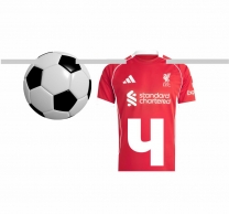 Персонализиран банер Честит Рожден Ден Ливърпул, с две включени фигури бонус