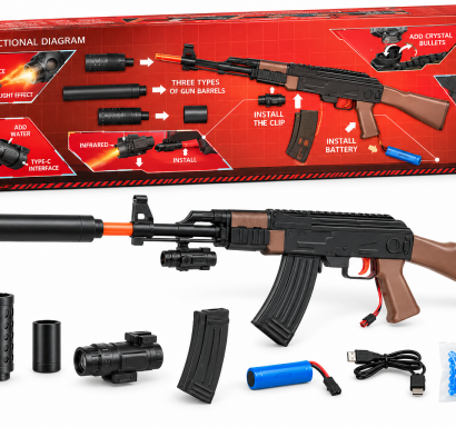 Автомат AK-47 бластер с кристални водни топчета – Crystal Bullet Gun /Li/