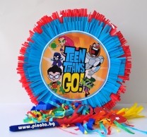 Пинята Малките Титани, две лица 40х40 см