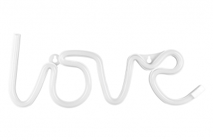 Светещ бял неонов USB Led надпис Love, 34,5х13см, /Pd/
