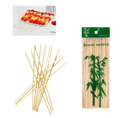 Бамбукови клечки за шишчета, 90 броя, 20 см /Km/