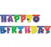 Банер гирлянд Брол Старс, с букви Happy Birthday, 2,10 м /Tr/