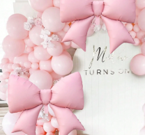 Фолиев балон Панделка, цвят розов, 98 см, 2 бр. в опаковка /Ch/