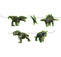 Банер гирлянд за декорация Динозаври Джурасик / Dinosaur Jurassik, 2,5м. дължина 10 фигури