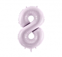 Фолиев балон цифра 8, цвят лилав, 72 см височина /Pd/