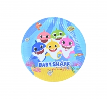 Хартиена парти чинийка Бейби Шарк, 10 бр пакет /Gx/