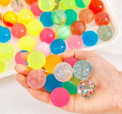 Подскачащо гумено топче 2,7 см, различни цветове /Tm/