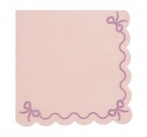 Салфетки с Панделка, розови, 12бр. в пакет /Pd/