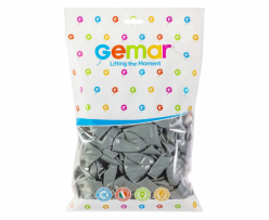 Балон цвят Сив, диаметър 30 см, 100 бр. в пакет, Gemar G110 #070 /Uk/