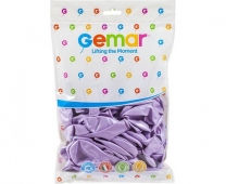 Балон металик, цвят лилав Люляк, диаметър 26 см, 100 бр. в пакет, Gemar GM90 #095