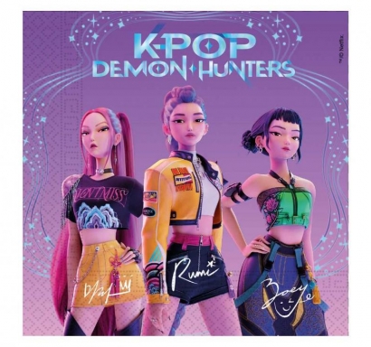 Парти салфетки Кей Поп/K-Pop Hunters, 33х33см 20бр. /Gd/