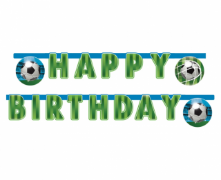 Банер гирлянд Футбол с текст Happy Birthday, 2,00 м дължина Gd