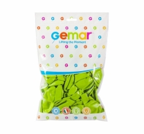 Балон цвят Светло зелен, диаметър 30 см, 100 бр. в пакет, Gemar G110 #011 /Uk/