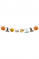Банер гирлянд за декорация Хелоуин / Happy Haloween, 1,40 м дължина, 8 бр. фигури