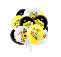Комплект 12 бр. балони Пчелички, Bee Happy /Ch/