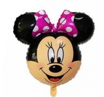 Фолиев Балон Мини Маус, розова панделка, 65 см /Pe/