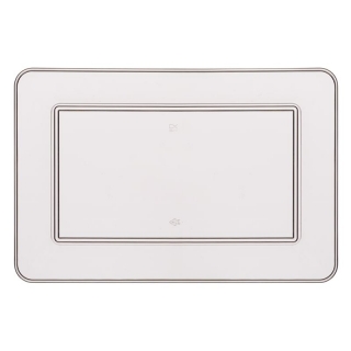 Пластмасово прозрачно правоъгълно плато, 37х24см /Mb/