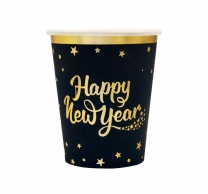 Хартиена чашка Happy New Year, Нова Година  220 мл, 6 бр. в опаковка /Pp/