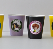 Персонализирана хартиена парти чашка 250 мл Хотел Трансилвания, 6бр. пакет