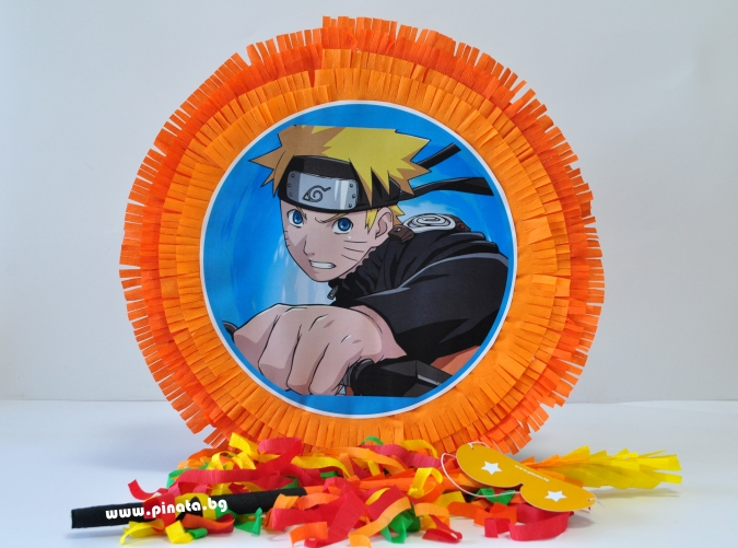 Пинята Наруто, две лица 40х40 см