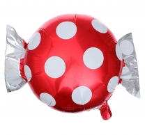 Фолиев балон червен Бонбон, 45 см /Tr/