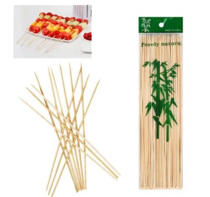 Бамбукови клечки за шишчета, 90 броя, 30 см /Km/