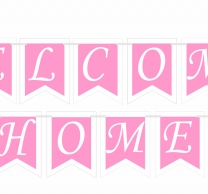 Персонализиран банер Добре дошла / Welcome Home, с включени 2 бр. фигури бонус