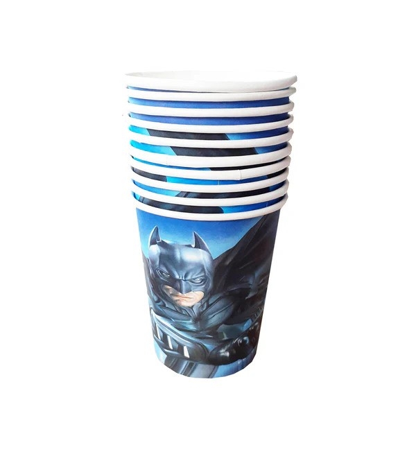 Хартиена чашка 200 мл Батман, 10 бр. в пакет /Pe/