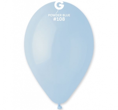 Балон Син пудра/Powder blue, диаметър 26 см, 10 бр. в пакет Gemar G90 108 /Uk/