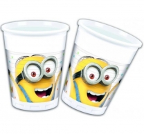 Пластмасова парти чашка Миньони Балони, 8бр. в опаковка 200 мл, лицензирана ТМ Юнивърсъл