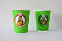 Персонализирана хартиена парти чашка 250 мл Костенурката Франклин, 6бр. пакет