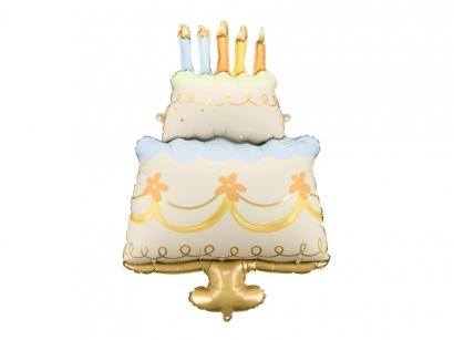 Фолиев балон Торта/Cake, 62x104 см, микс цветове /Pd/
