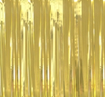 Ресни за декорация /ПВЦ/ лъскави, цвят светло злато, 100х200см /Pp/