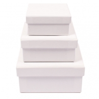 Картонени кутии с капак за сватба, кръщене, подаръци, 3 броя комплект /Sa/