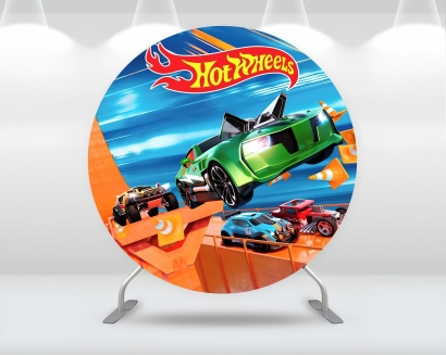 Винил за фон/декорация, Хот Уилс, кръг, диаметър 100см