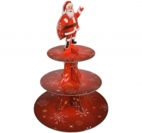 Стойка за мъфини три нива, Дядо Коледа /Mb/