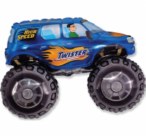 Фолиев балон Гигантски Джип Кола цвят син / Car Twister 96 см, Flexmetal /Gd/