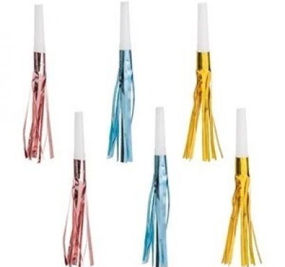 Парти свирки с ресни, различни цветове , 6 бр. в опаковка /Mb/