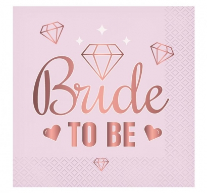 Салфетки Bride to be, Моминско парти, 20 бр. в пакет /Gd/