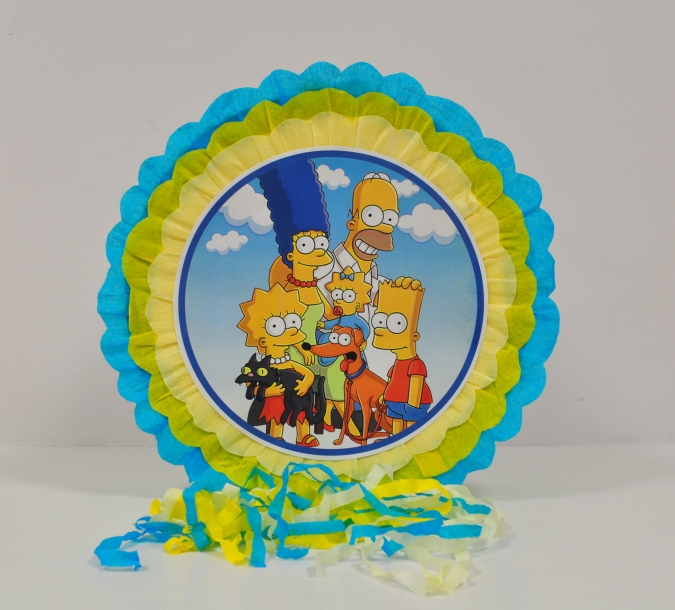 Пинята Симпсън, две лица 40х40 см