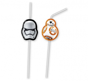 Парти сламки с облър Междузвездни Войни / Star Wars the Force Awakens, 6 бр. в опаковка /Gd/