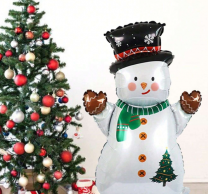 Фолиев стоящ балон Снежен човек, Коледа, 118см /Ch/