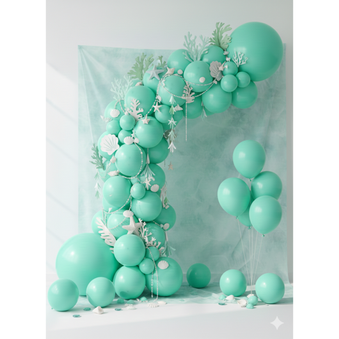 Балон цвят Тифани/мента/, Tiffany, диаметър 30 см, 100 бр., Gemar G110 #109 /Uk/