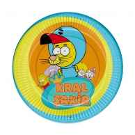 Хартиена парти чинийка Крал Шакир / Kral Sakir 23 см, 8 бр. пакет